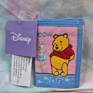 Disney Winnie The Pooh Velcro Tri-Fold Wallet - New